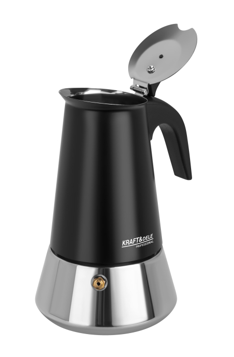Cafetiera Moka inox 300 ml 6 cesti pentru cafea pe aragaz (KD4274) [6]