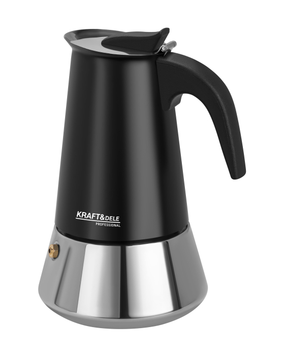 Cafetiera Moka inox 300 ml 6 cesti pentru cafea pe aragaz (KD4274) [5]