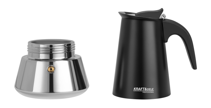Cafetiera Moka inox 300 ml 6 cesti pentru cafea pe aragaz (KD4274) [8]