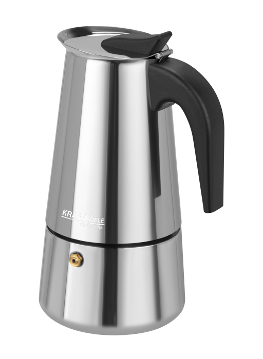 Cafetiera Moka inox 500 ml 10 cesti pentru cafea pe aragaz  (KD4273) [3]