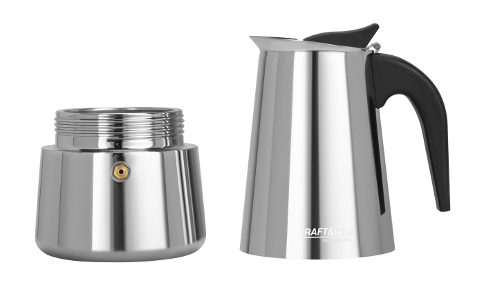 Cafetiera Moka inox 500 ml 10 cesti pentru cafea pe aragaz  (KD4273) [5]