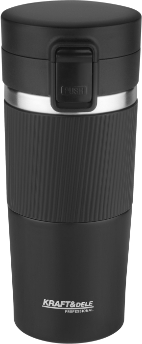 Cana termica 450ml otel inoxidabil pereti dubli etansa deschidere push silicon antiderapant (KD4266) [4]