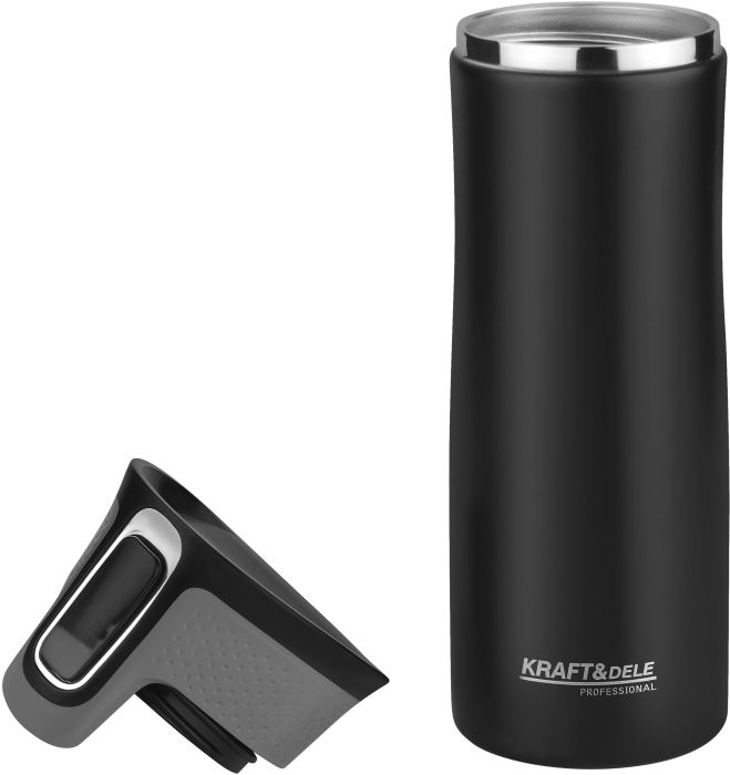 Cana termica 500ml otel inoxidabil pereti dubli etansa deschidere one touch silicon antiderapant (KD4268) [7]