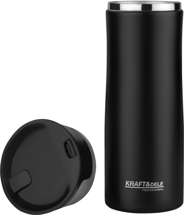 Cana termica 500ml otel inoxidabil pereti dubli etansa deschidere one touch silicon antiderapant (KD4268) [8]