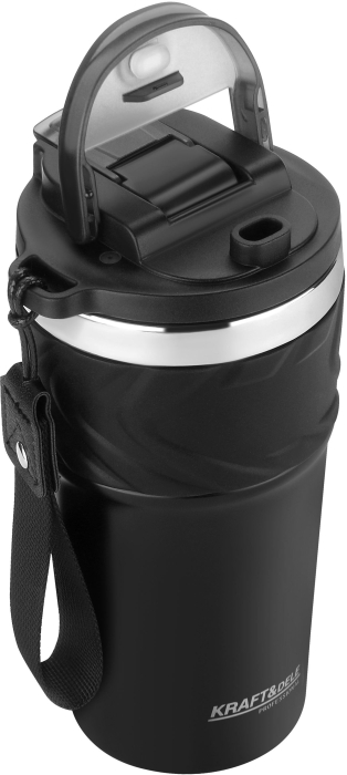 Cana termica 620ml otel inoxidabil pereti dubli pai reutilizabil etansa curea transport (KD4267) [5]
