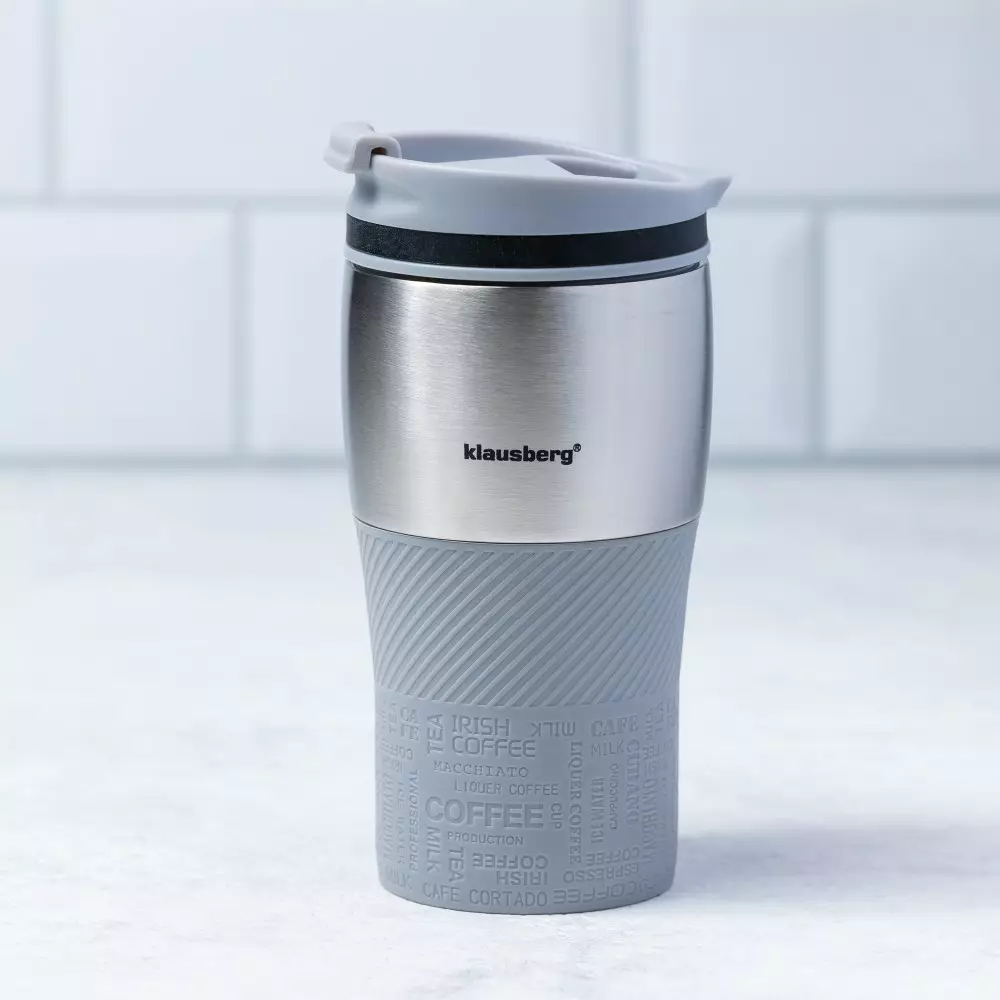 Cana termica din otel inoxidabil gri 320 ml  (KB-7626) [7]