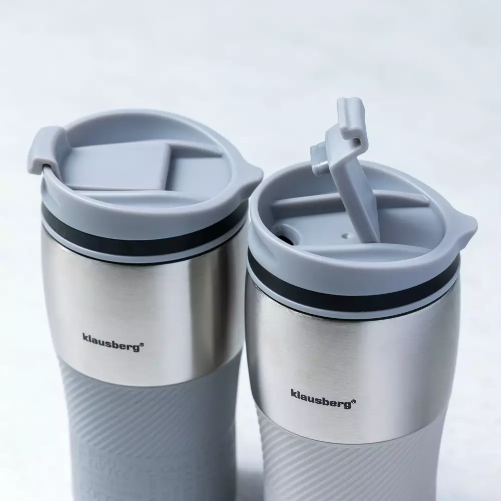 Cana termica din otel inoxidabil gri 320 ml  (KB-7626) [6]