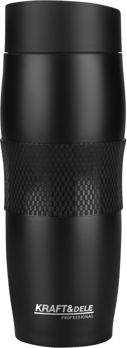 Cana termos din inox 480ml, izolatie in vid, neagra (KD4265) [2]