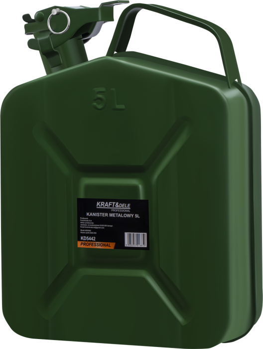 Canistra metalica 5L pentru benzina si motorina verde (KD5442) [2]