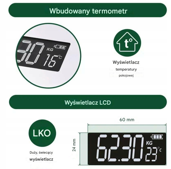 Cantar baie digital 180kg LCD alb (B8201) [7]