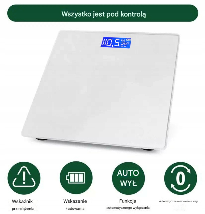 Cantar baie digital 180kg LCD alb (B8201) [6]