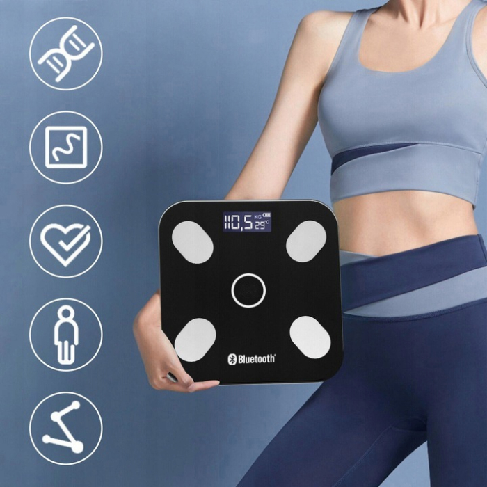 Cantar baie digital 180kg LCD negru (B8200) [7]