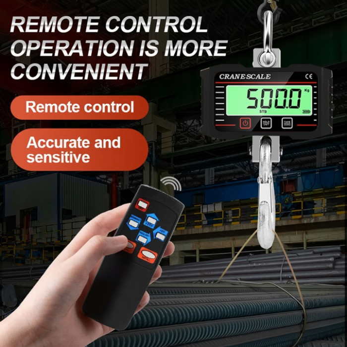 Cantar electronic portabil 2000kg tip macara digital cu carlig si telecomanda (HOLMX1752) [8]