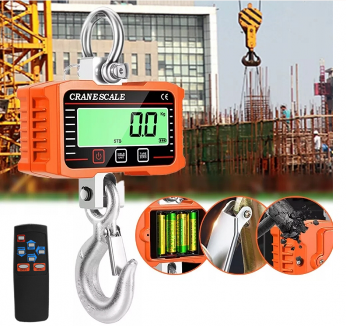 Cantar electronic portabil 2000kg tip macara digital cu carlig si telecomanda (PDP05) [5]