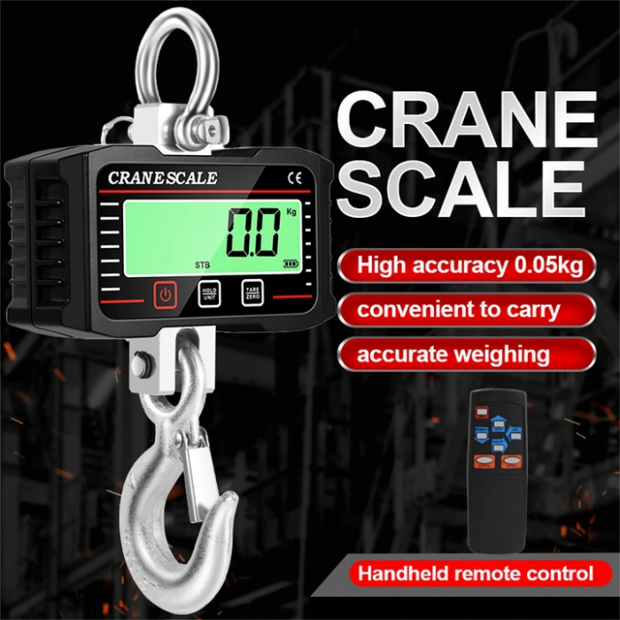 Cantar electronic portabil 2000kg tip macara digital cu carlig si telecomanda (REE1) [2]