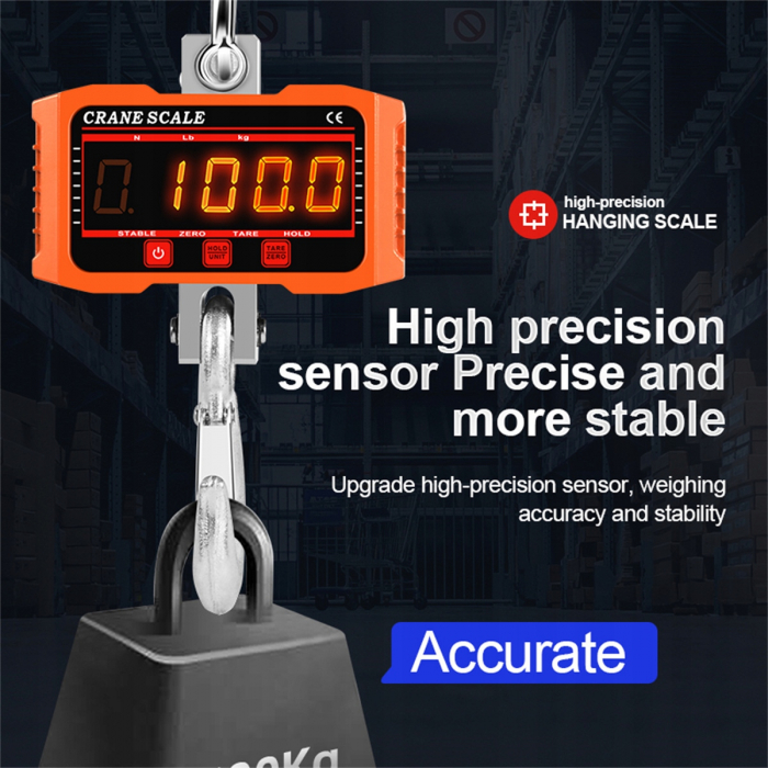 Cantar electronic portabil 2000kg tip macara digital cu carlig si telecomanda (RJT10112) [4]