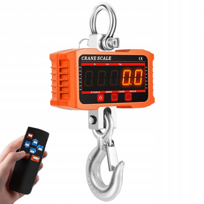 Cantar electronic portabil 2000kg tip macara digital cu carlig si telecomanda (RJT10112) [1]