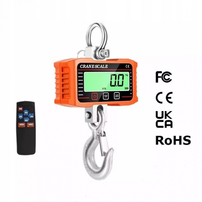 Cantar electronic portabil 2000kg tip macara digital cu carlig si telecomanda (RMK1) [7]