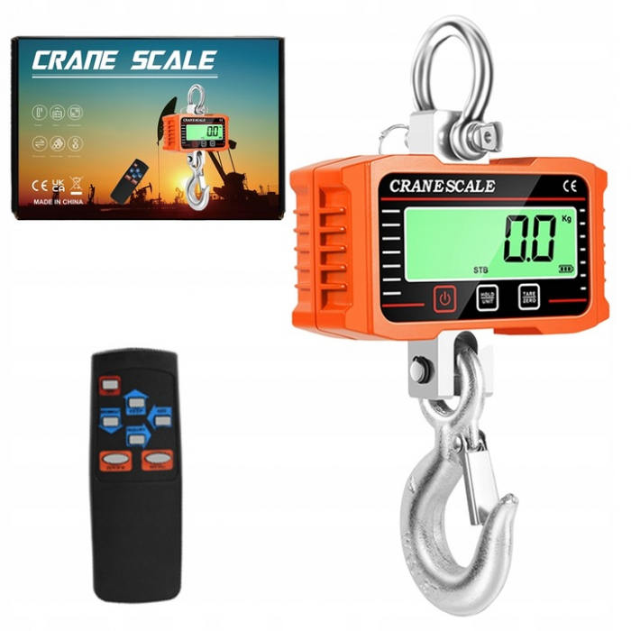Cantar electronic portabil 2000kg tip macara digital cu carlig si telecomanda (SVJ22) [1]