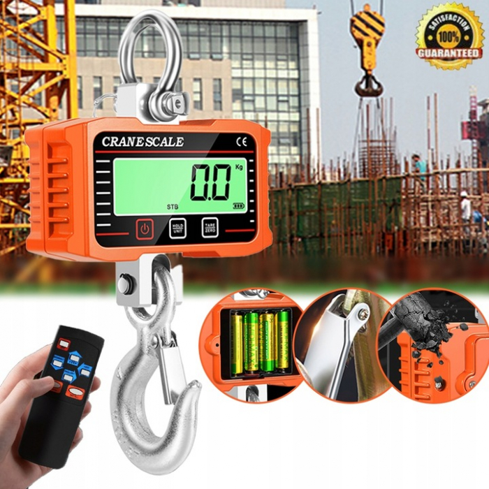 Cantar electronic portabil 2000kg tip macara digital cu carlig si telecomanda (SVJ22) [6]