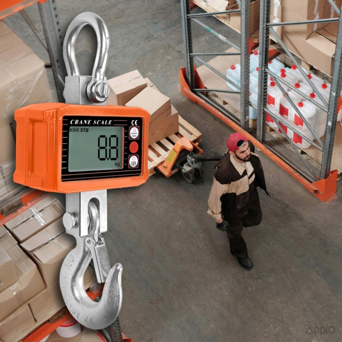 Cantar electronic portabil 2000kg tip macara digital cu carlig si telecomanda (WAG13) [13]