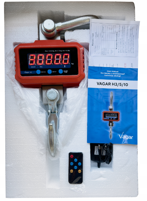 Cantar electronic portabil 3000kg tip macara digital cu carlig si telecomanda (VAGARH3) [7]