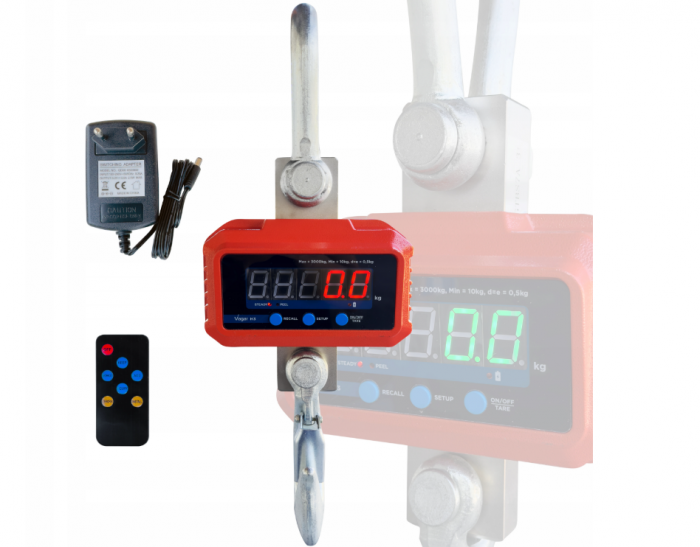 Cantar electronic portabil 3000kg tip macara digital cu carlig si telecomanda (VAGARH3) [1]