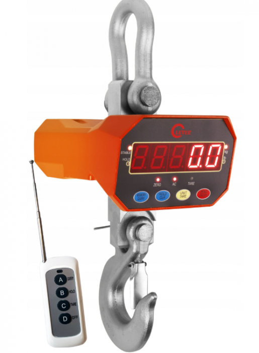 Cantar electronic portabil 3000kg tip macara digital cu carlig si telecomanda (WAGA30002) [1]