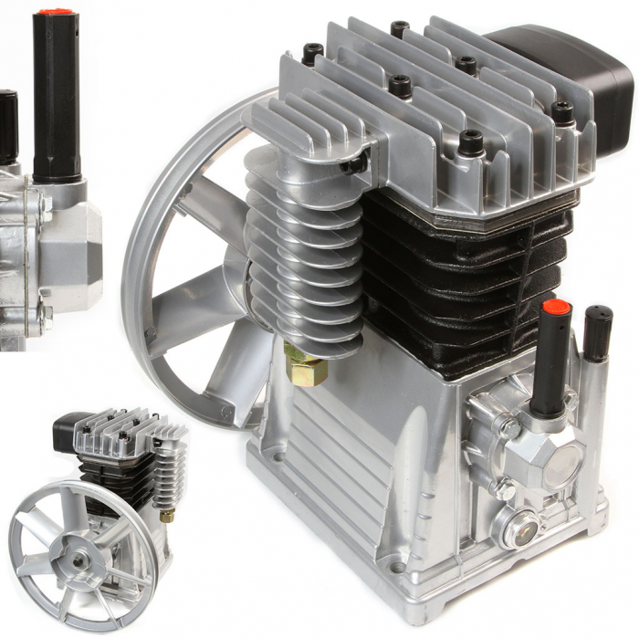 Cap compresor aer cu 2 cilindri pistoane pentru 2.2kW 400L min (M806861) [1]