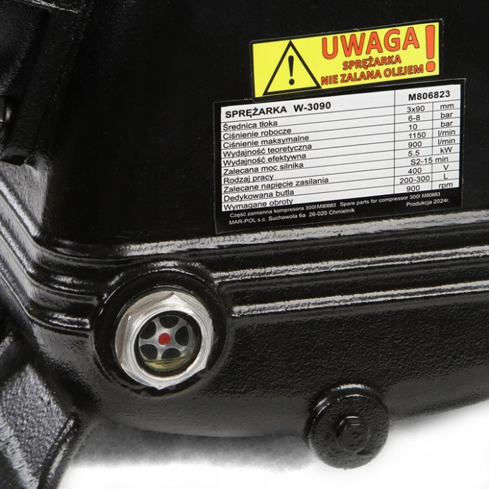 Cap compresor aer cu 3 cilindri pistoane pentru 7.5kW 900L min (M806823) [6]