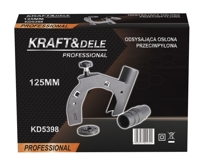 Capac aspirare praf pentru polizor unghiular 125 mm cu adaptor pentru aspirator (KD5398) [10]