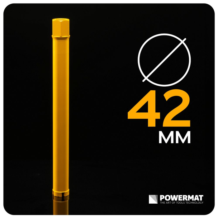 Carota diamantata pentru beton si beton armat 42x450 mm cu 4 segmente si filet 1.1/4 UNC PM1558 (PM-DWK-42x450M) [11]