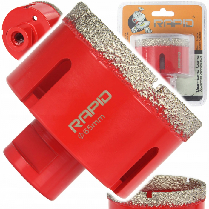 Carota diamantata piatra gresie faianta beton 65mm M14 (M22776) [1]