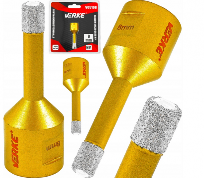 Carota diamantata piatra gresie faianta beton 8mm M14 (V05108) [1]