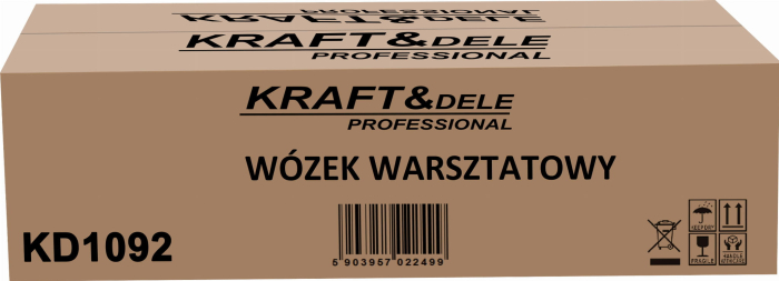 Carucior atelier cu 3 rafturi din otel si roti pentru organizare scule (KD1092) [14]