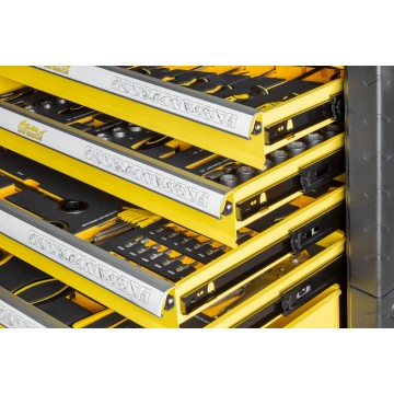 Carucior de atelier si dulap scule mobil cu 7 sertare, echipare 156 piese din otel CrV (AS-156) [10]