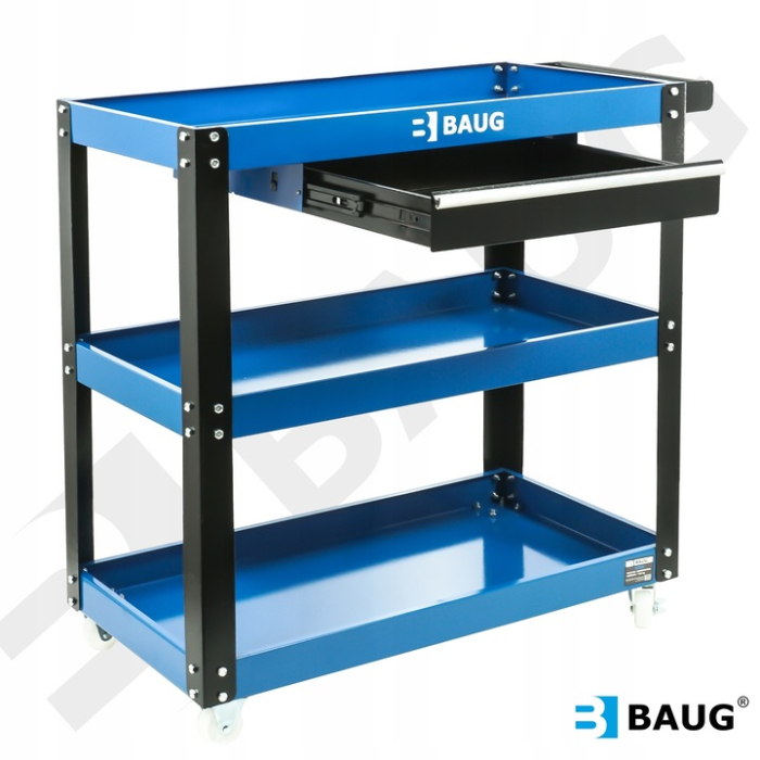 Carucior metalic scule atelier cu roti 3 rafturi (B3900) [2]