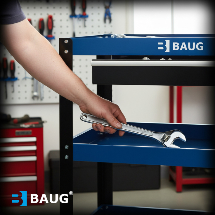 Carucior metalic scule atelier cu roti 3 rafturi (B3900) [13]