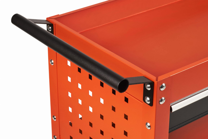 Carucior metalic scule atelier cu roti 3 rafturi cu sertar cu cheie (KD366) [14]