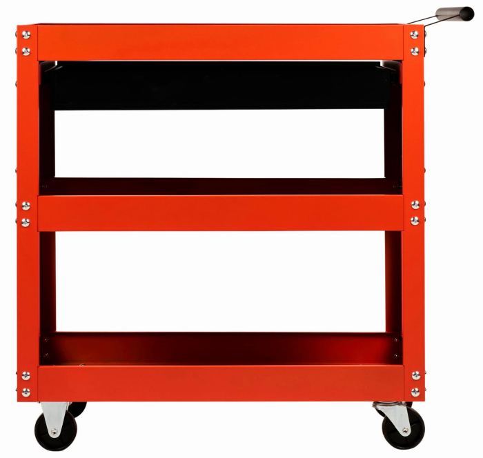 Carucior metalic scule atelier cu roti 3 rafturi cu sertar cu cheie (KD366) [4]