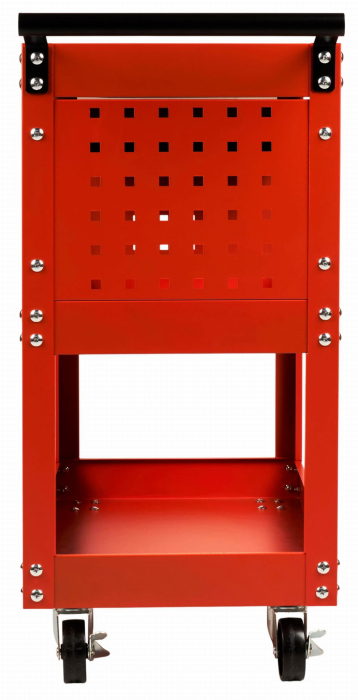 Carucior metalic scule atelier cu roti 3 rafturi cu sertar cu cheie (KD366) [8]