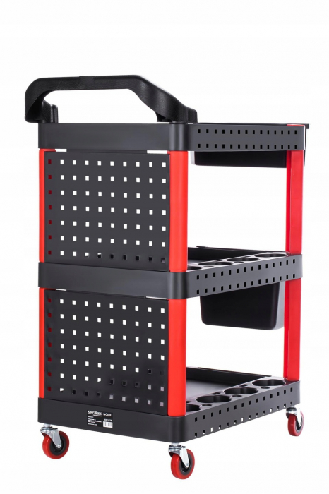 Carucior metalic scule atelier cu roti 3 rafturi + suport (KD1076) [7]