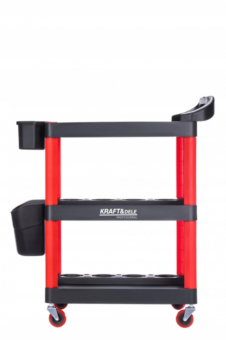 Carucior metalic scule atelier cu roti 3 rafturi + suport (KD1076) [4]