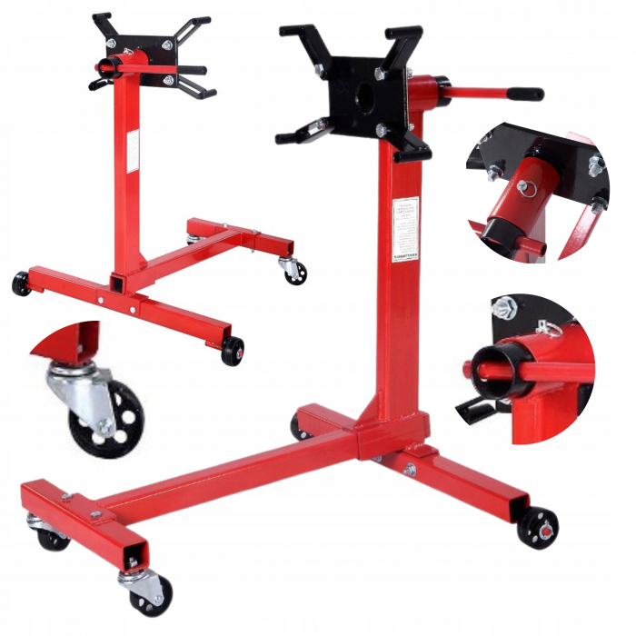 Carucior stand suport motor 450kg rotativ 360° cu 4 roti (KD1361) [6]