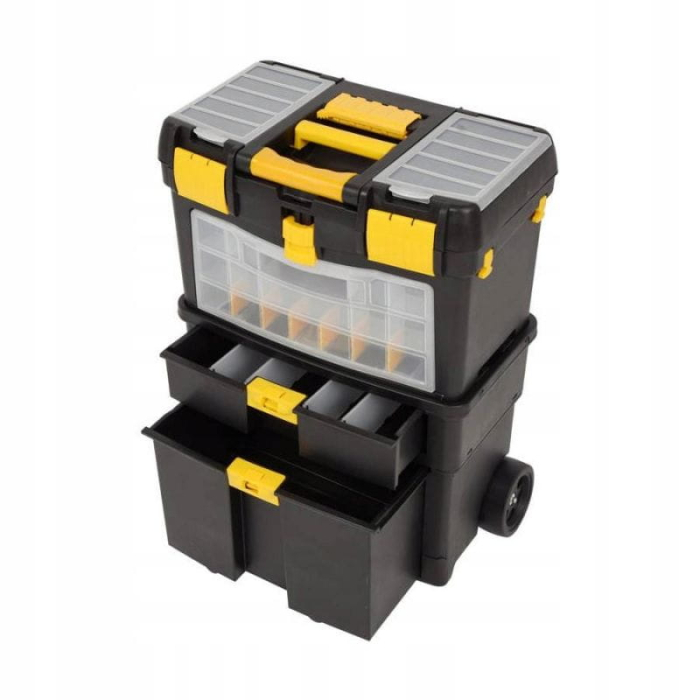 Carucior trusa pentru scule cu roti de transport 3 sertare (KD1075) [2]