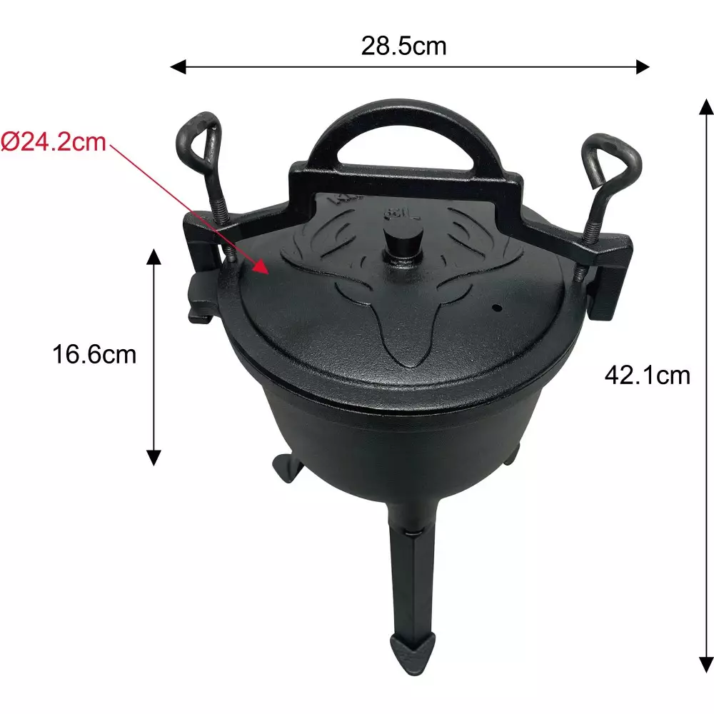 Cazan, ceaun, fierbator din fonta, capacitate 5 l (KH-2231) [2]