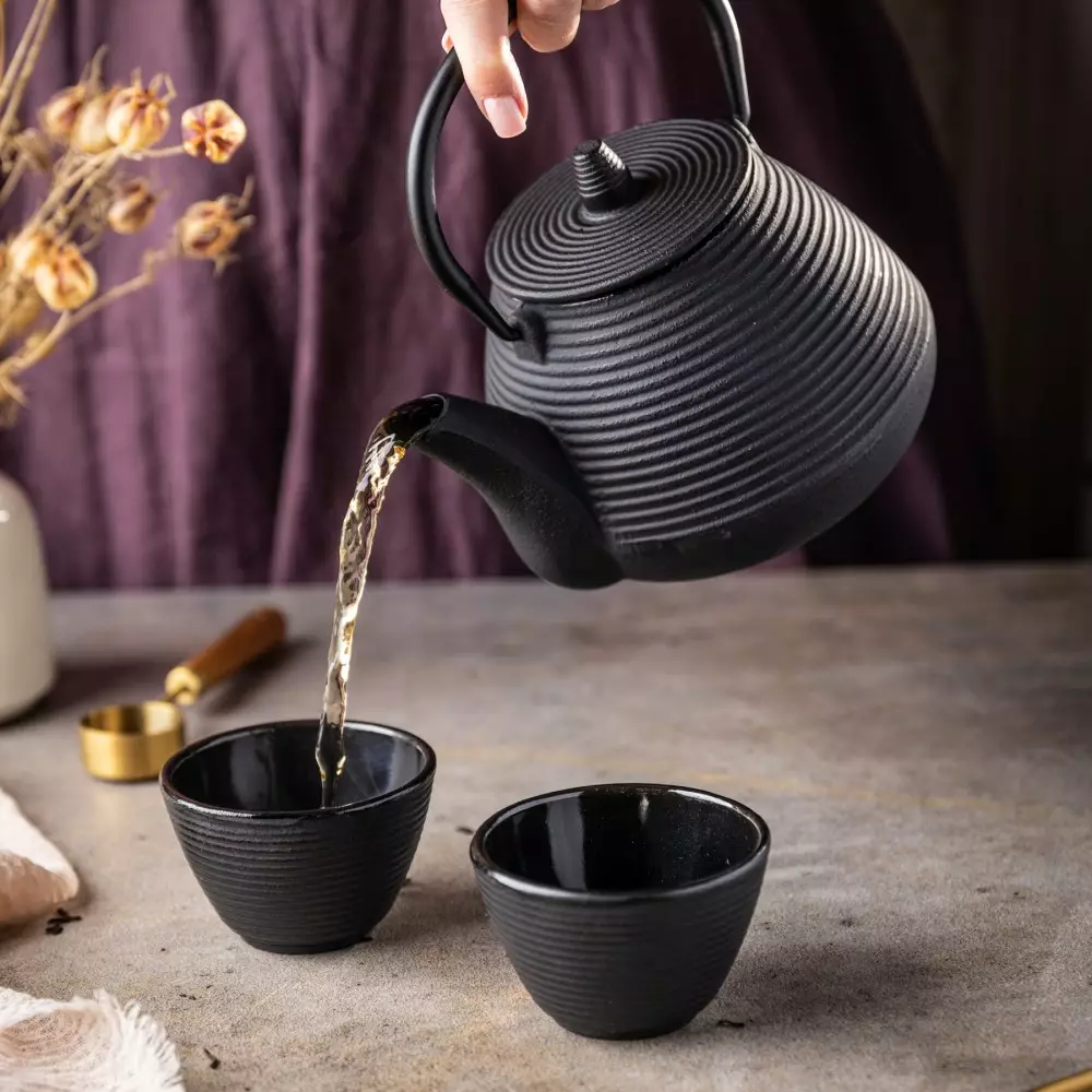 Ceainic 1L din fonta cu filtru si cesti (KH-1846) [10]