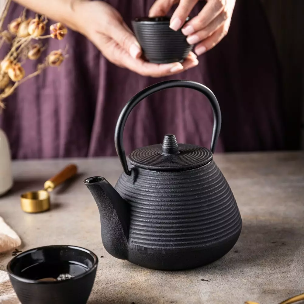 Ceainic 1L din fonta cu filtru si cesti (KH-1846) [9]