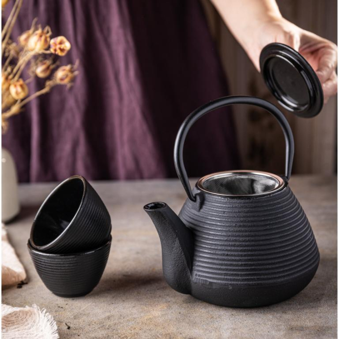 Ceainic 1L din fonta cu filtru si cesti (KH-1846) [2]