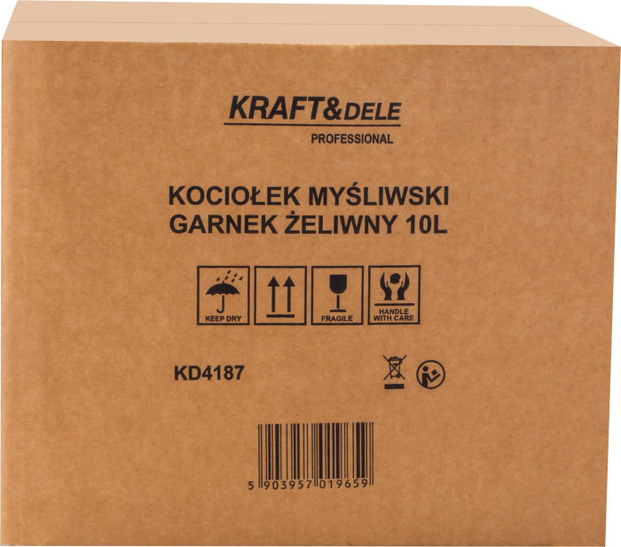 Ceaun de vanatoare din fonta cu capac si picioare 10L (KD4187) [16]